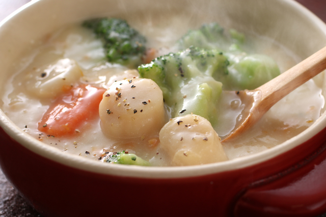 ホタテのミルクシチュー