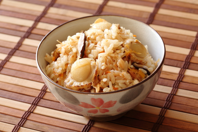 ホタテの炊き込みごはん